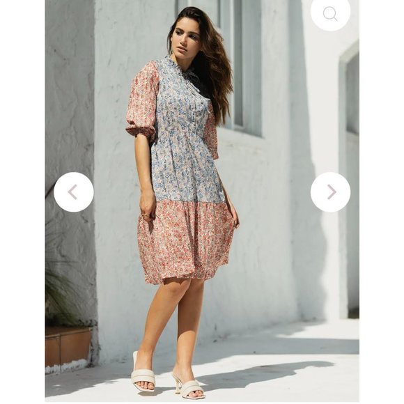 NWT UDEL MIX PRINT DRESS - Picture 2 of 4